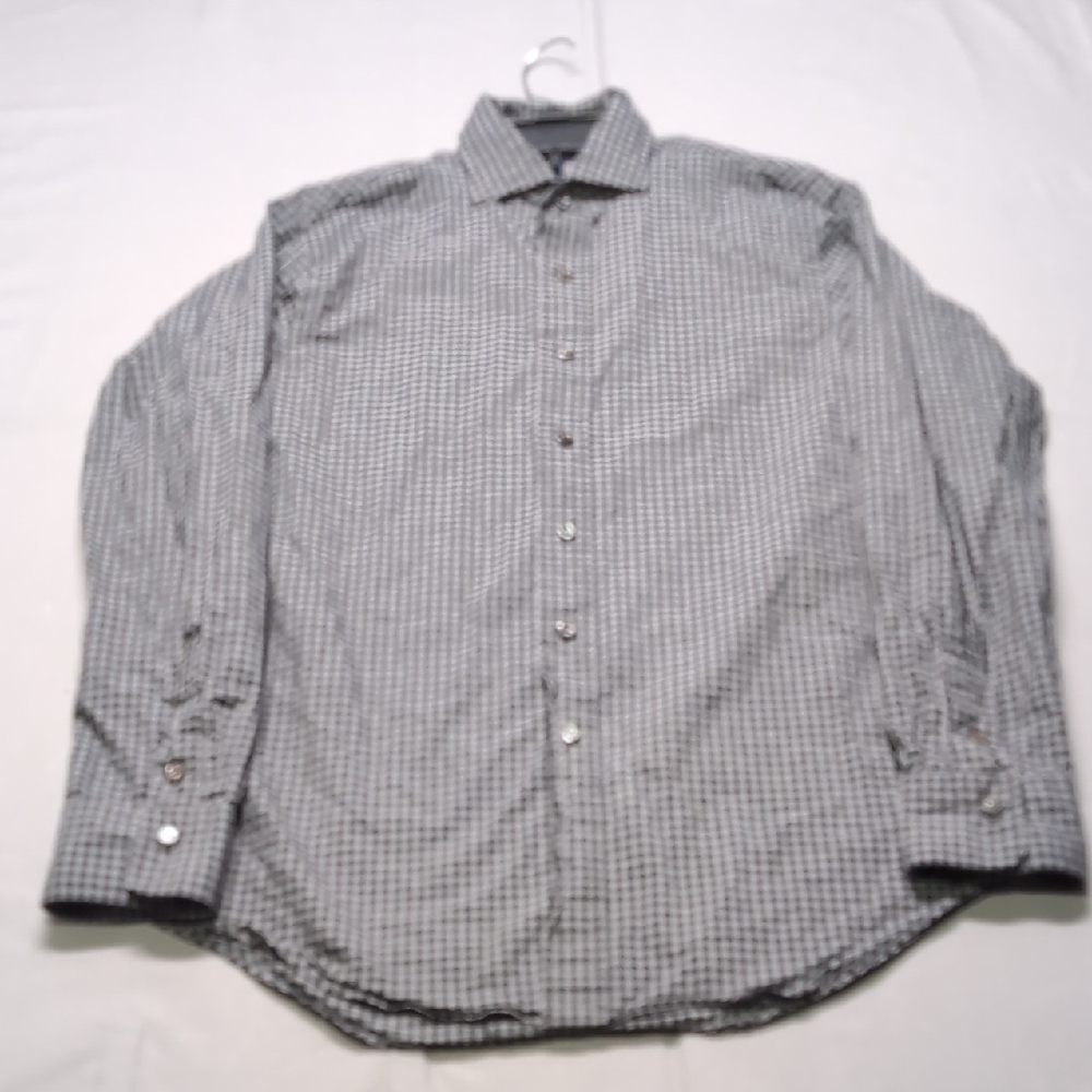 Polo Ralph Lauren Mens Luxury Twill Gingham Button Down Shirt Grey Black Small